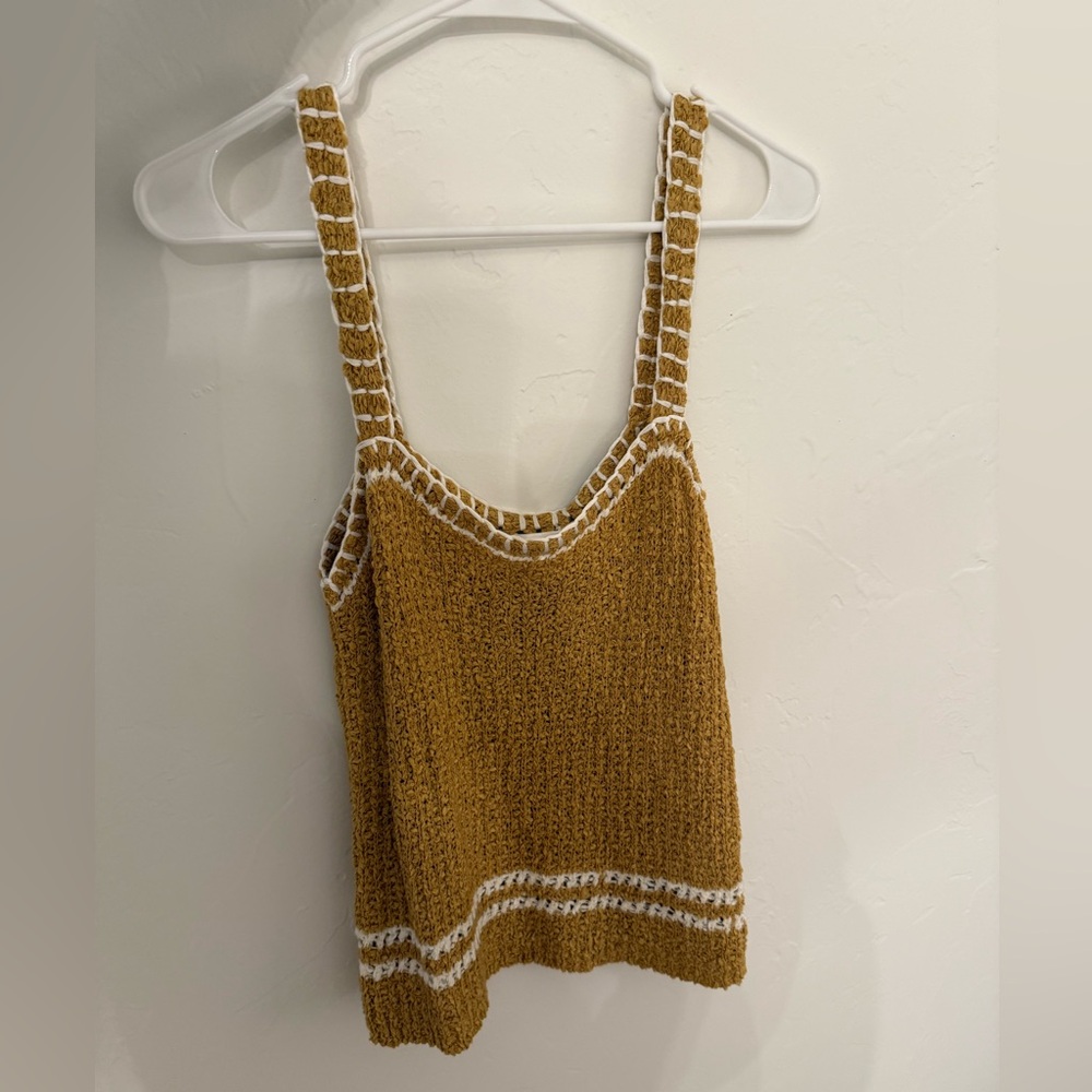 Anthropologie Knit Mustard Tank Top